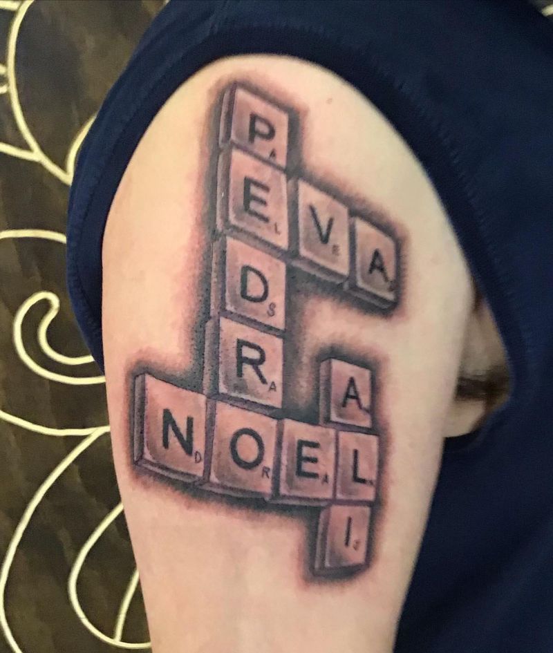 30 Unique Scrabble Tattoos For Your Inspiration