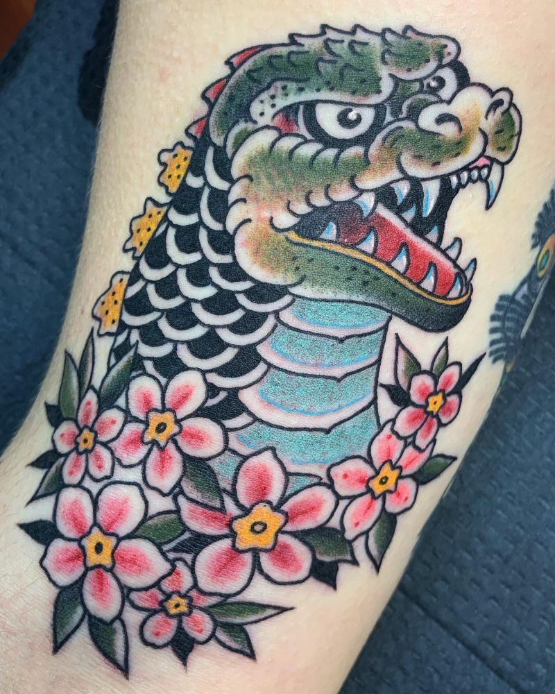 30 Unique Godzilla Tattoos Make You Attractive