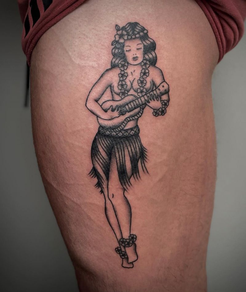 30 Pretty Hula Girl Tattoos You Should Copy