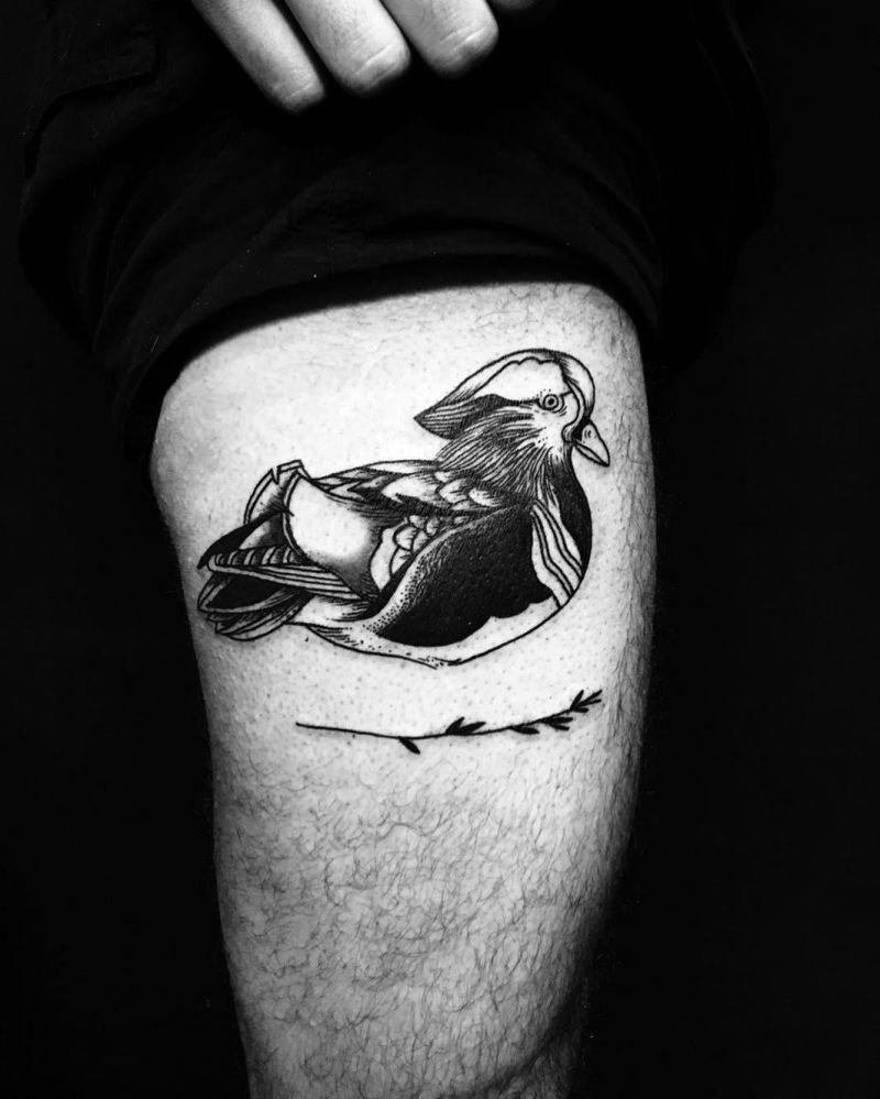 25 Pretty Mandarin Duck Tattoos You Must Love