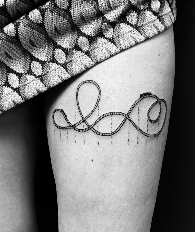 30 Cool Roller Coaster Tattoos You Need to See