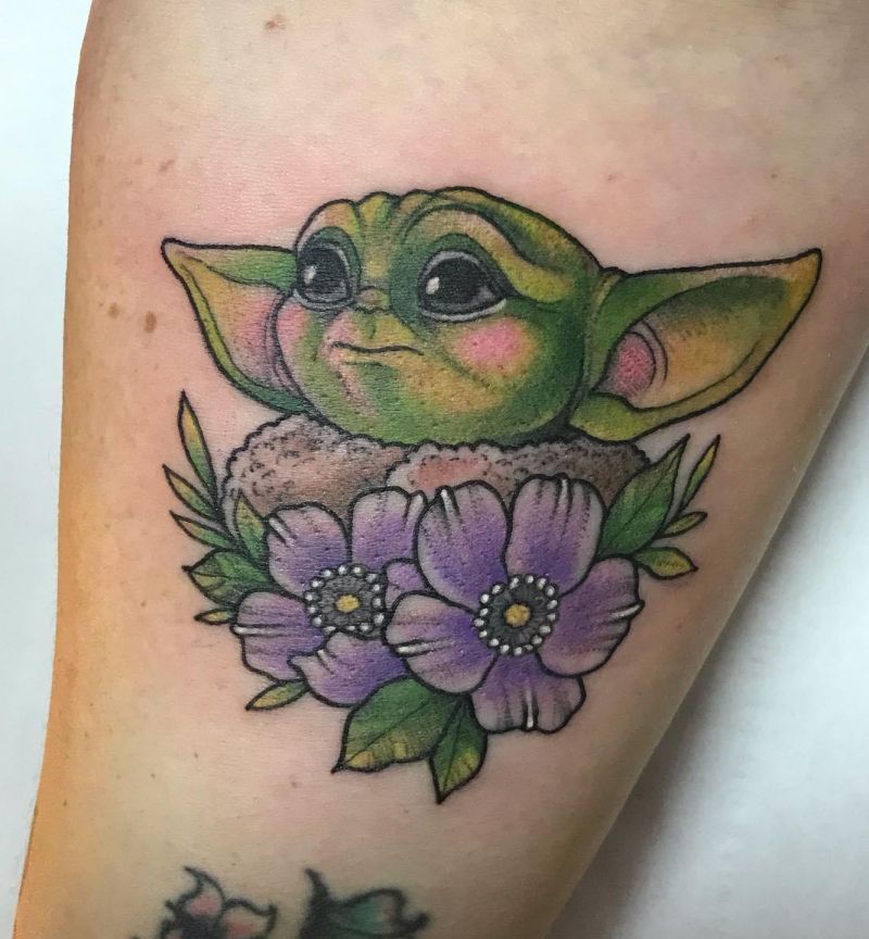 30 Cute Baby Yoda Tattoos You Will Love