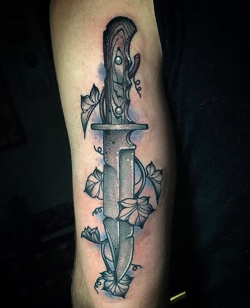 30 Unique Bowie Knife Tattoos For Your Inspiration