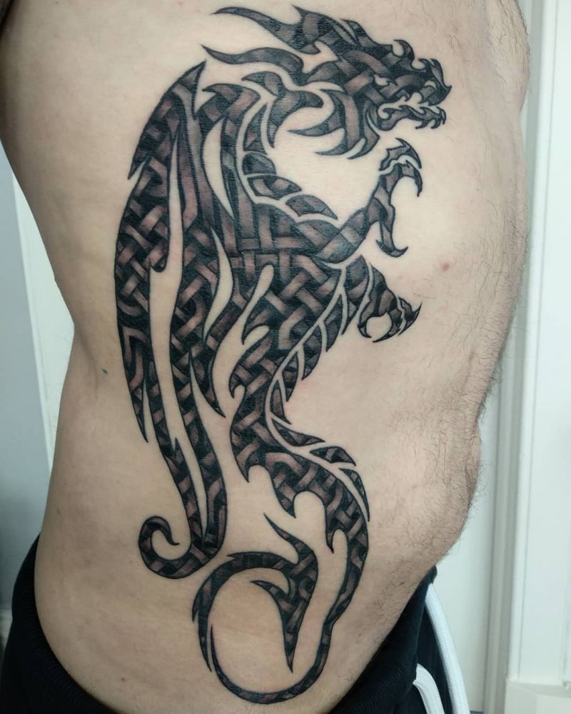 30 Unique Celtic Dragon Tattoos For Your Inspiration