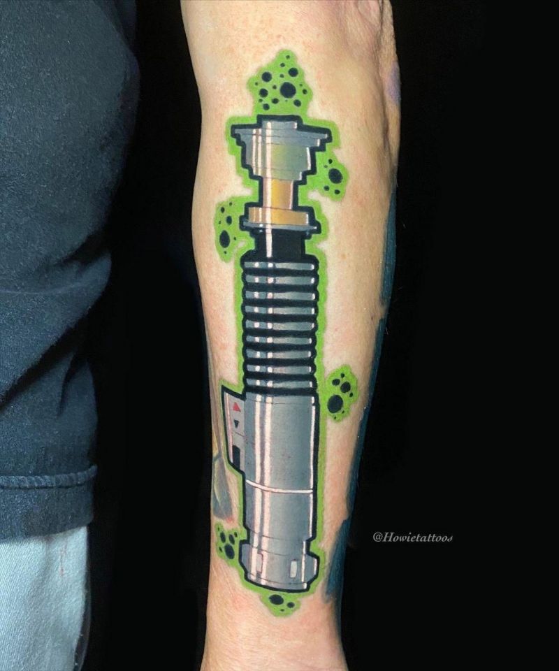 30 Cool Lightsaber Tattoos For Your Inspiration