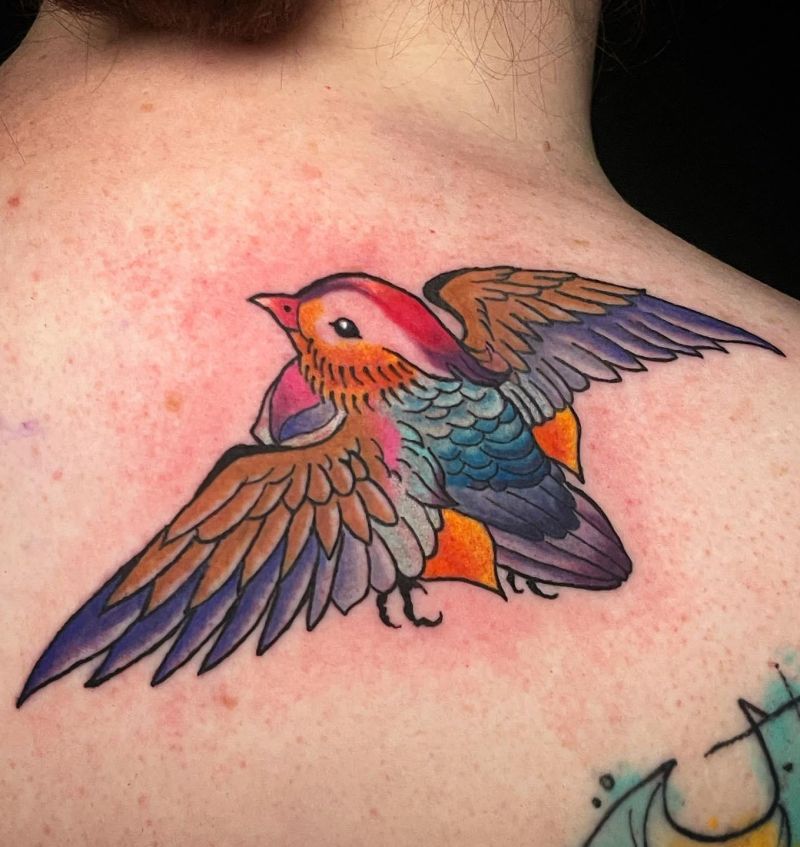 25 Pretty Mandarin Duck Tattoos You Must Love