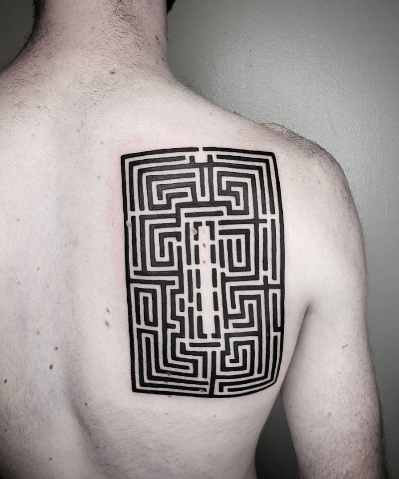 30 Unique Maze Tattoos You Must Love