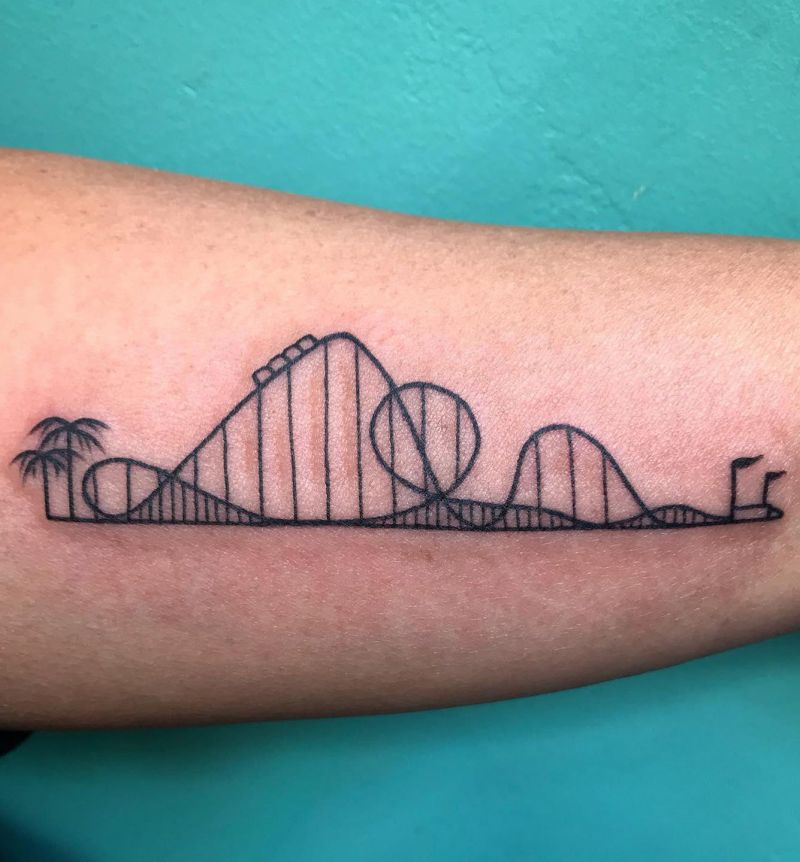 30 Cool Roller Coaster Tattoos You Need to See