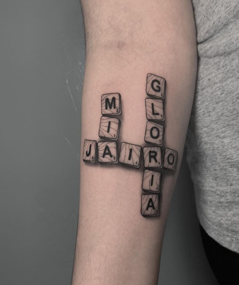 30 Unique Scrabble Tattoos For Your Inspiration