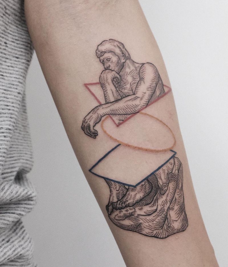 30 Unique Thinker Tattoos For Your Inspiration