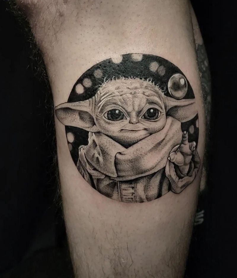 30 Cute Baby Yoda Tattoos You Will Love