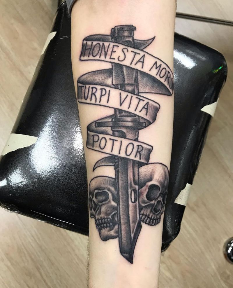 30 Unique Bowie Knife Tattoos For Your Inspiration