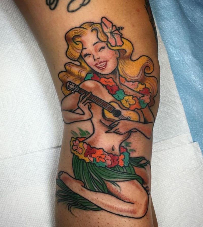 30 Pretty Hula Girl Tattoos You Should Copy