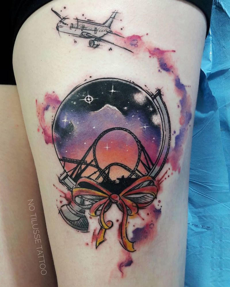 30 Cool Roller Coaster Tattoos You Need to See