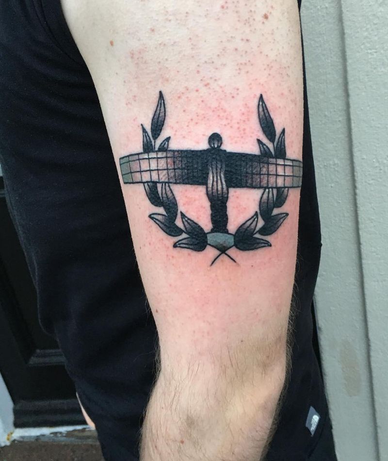 6 Great Angel of the North Tattoos For Your Inspiration