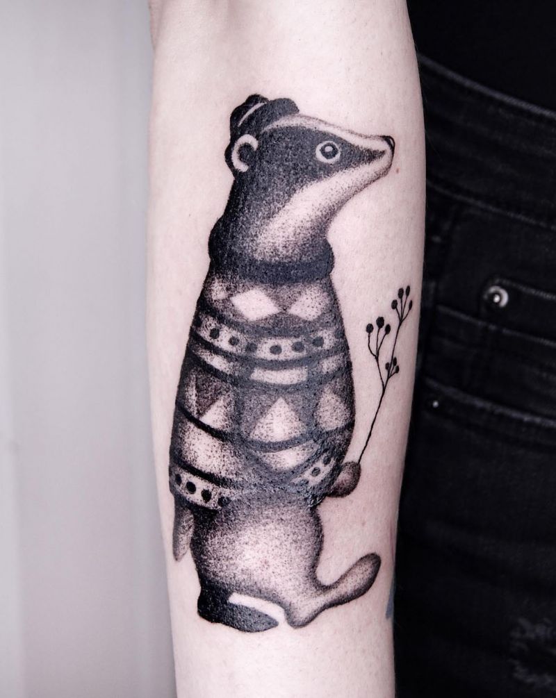 30 Unique Badger Tattoos You Must Try