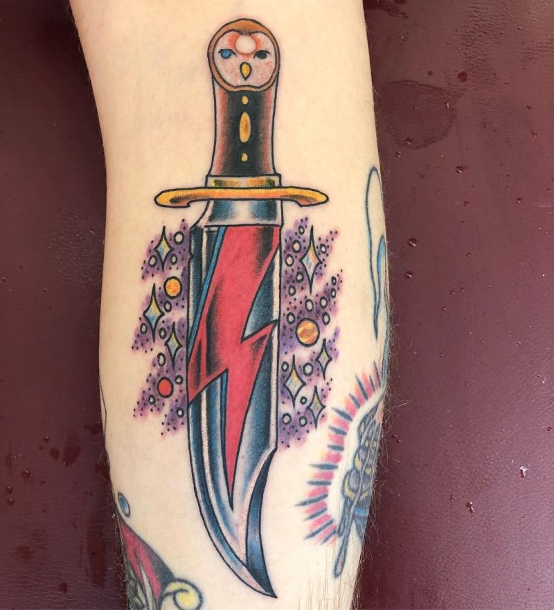 30 Unique Bowie Knife Tattoos For Your Inspiration