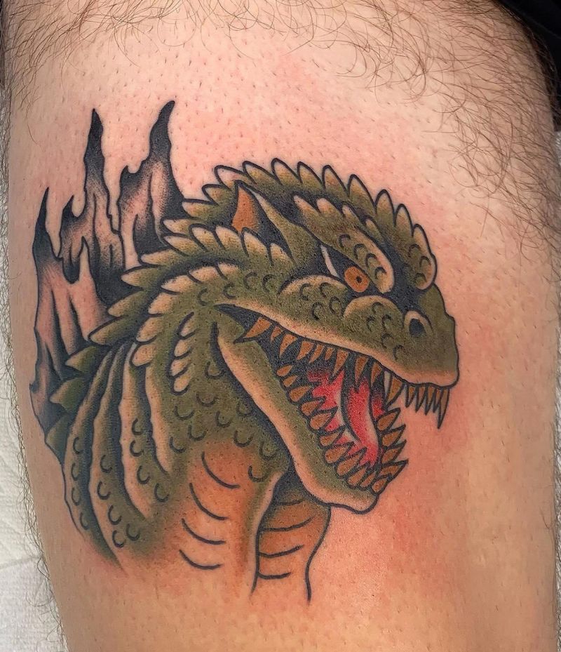 30 Unique Godzilla Tattoos Make You Attractive