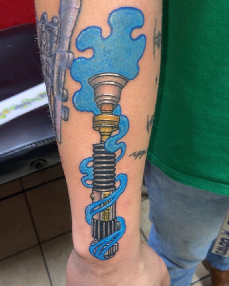 30 Cool Lightsaber Tattoos For Your Inspiration