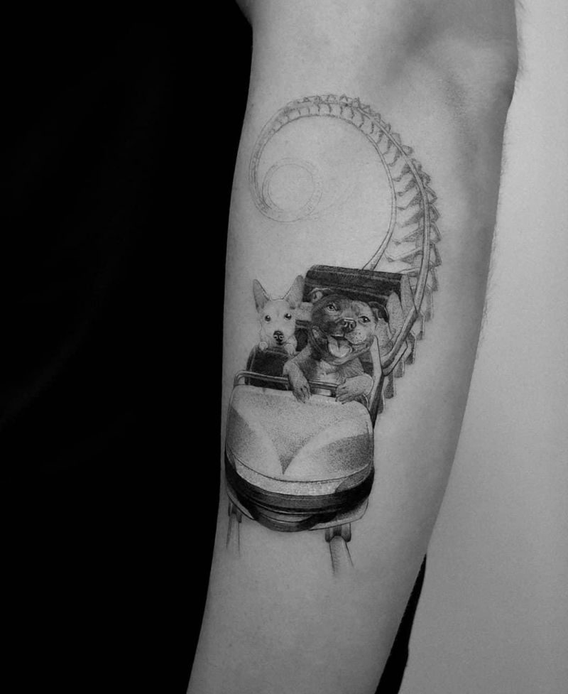 30 Cool Roller Coaster Tattoos You Need to See