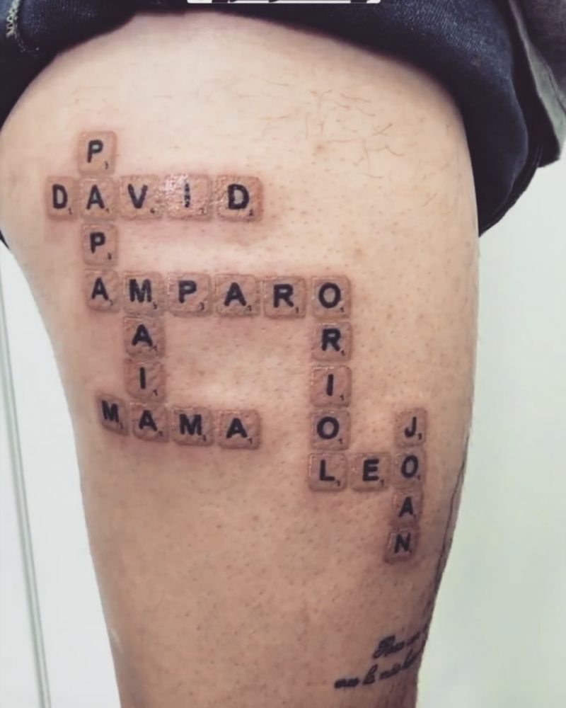 30 Unique Scrabble Tattoos For Your Inspiration