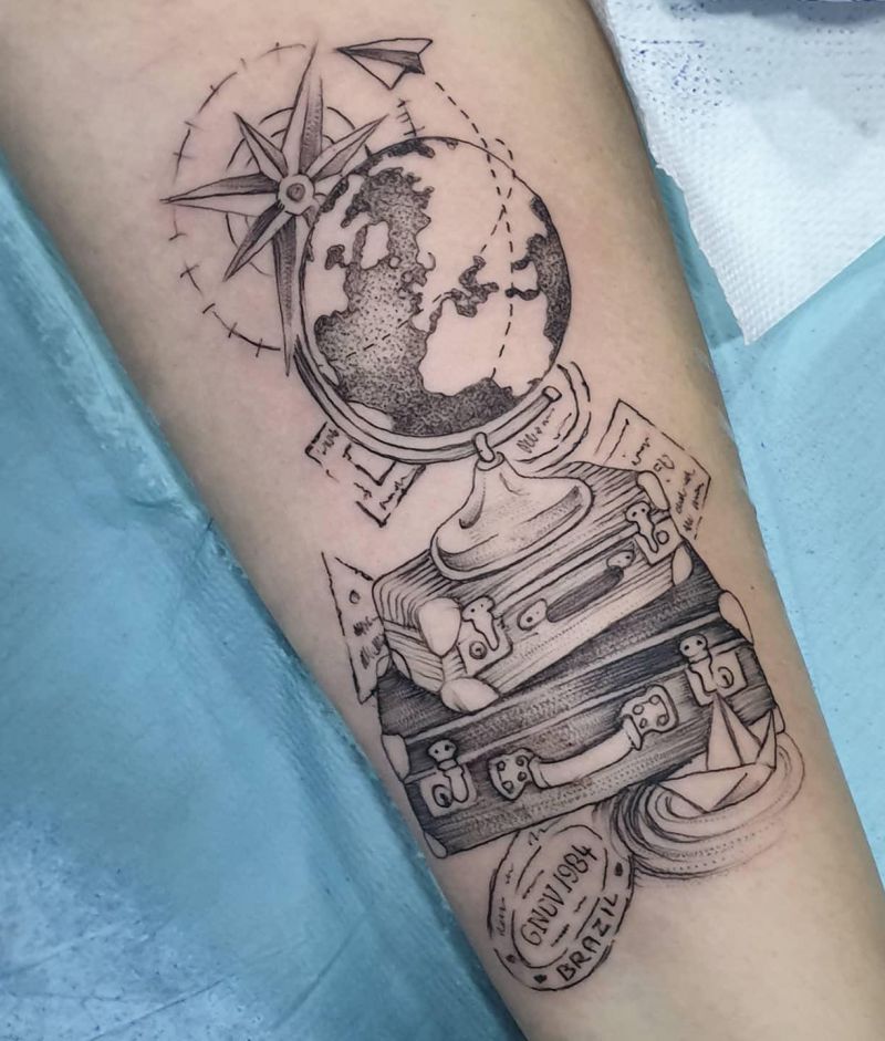 30 Unique Suitcase Tattoos You Must Love