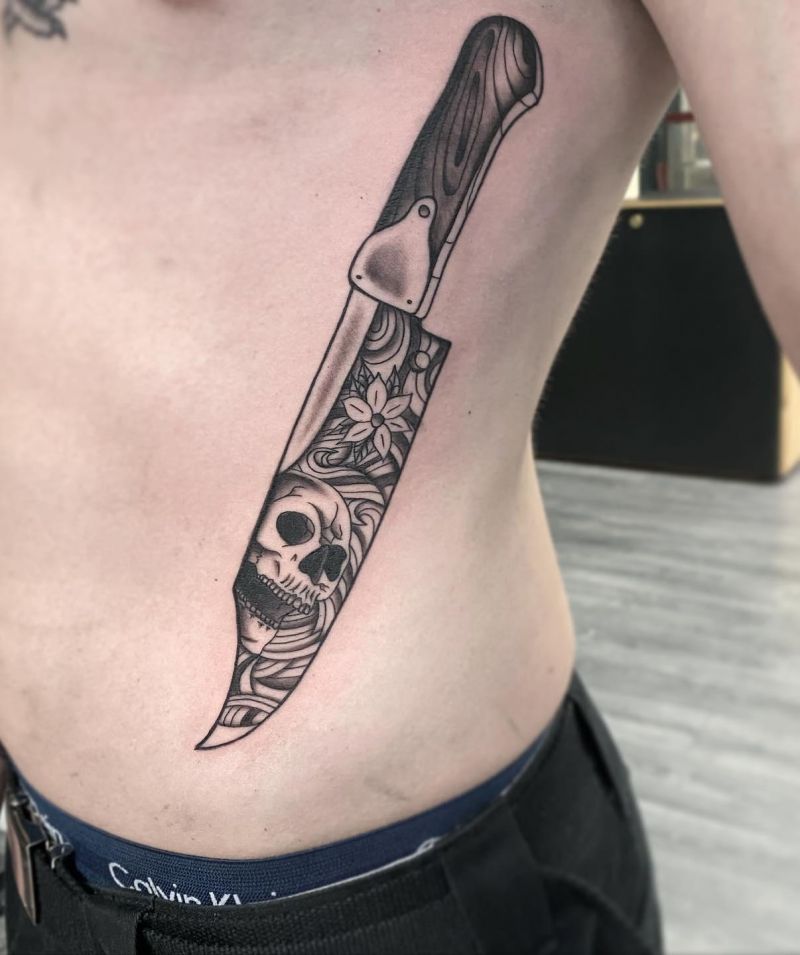 30 Unique Bowie Knife Tattoos For Your Inspiration