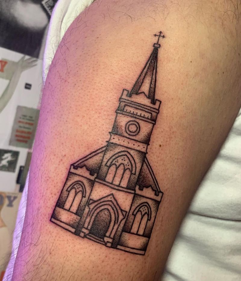 30 Unique Church Tattoos You Can Copy