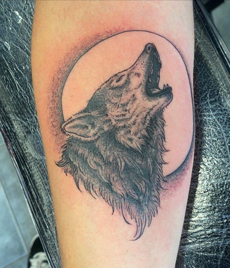 30 Great Howling Wolf Tattoos For Your Inspiration