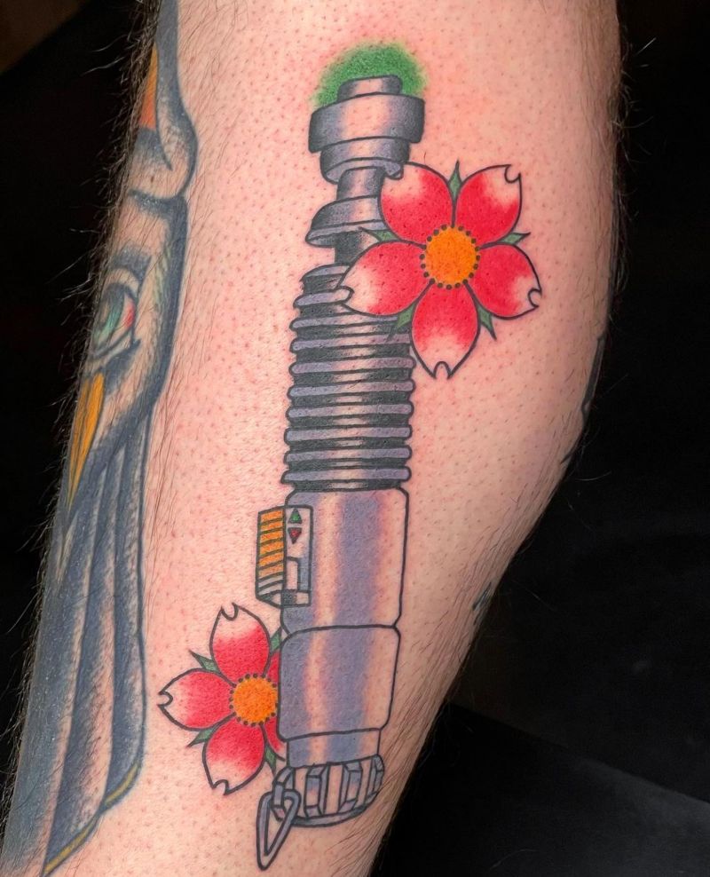 30 Cool Lightsaber Tattoos For Your Inspiration