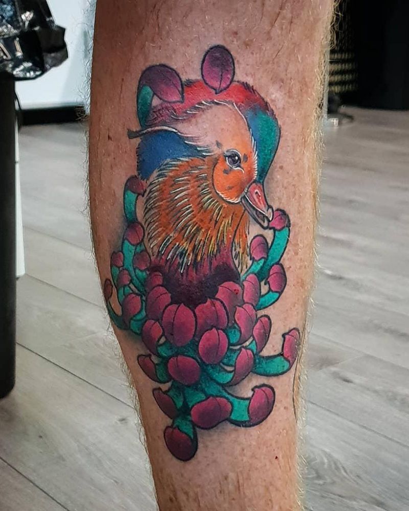 25 Pretty Mandarin Duck Tattoos You Must Love