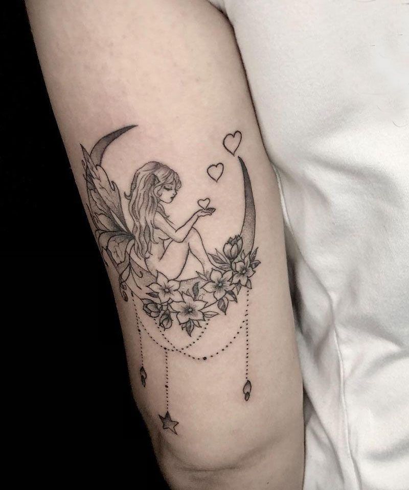 30 Pretty Moon Fairy Tattoos You Can Copy