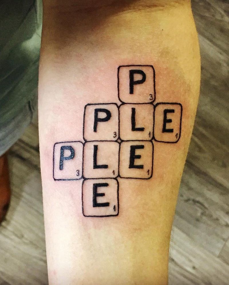 30 Unique Scrabble Tattoos For Your Inspiration