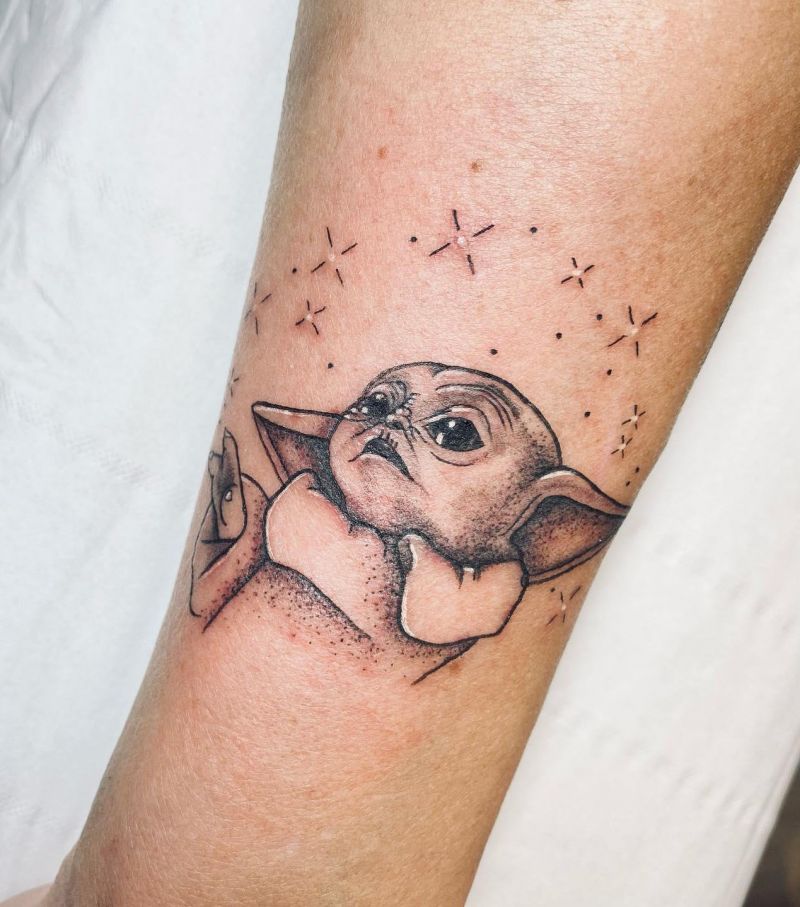 30 Cute Baby Yoda Tattoos You Will Love