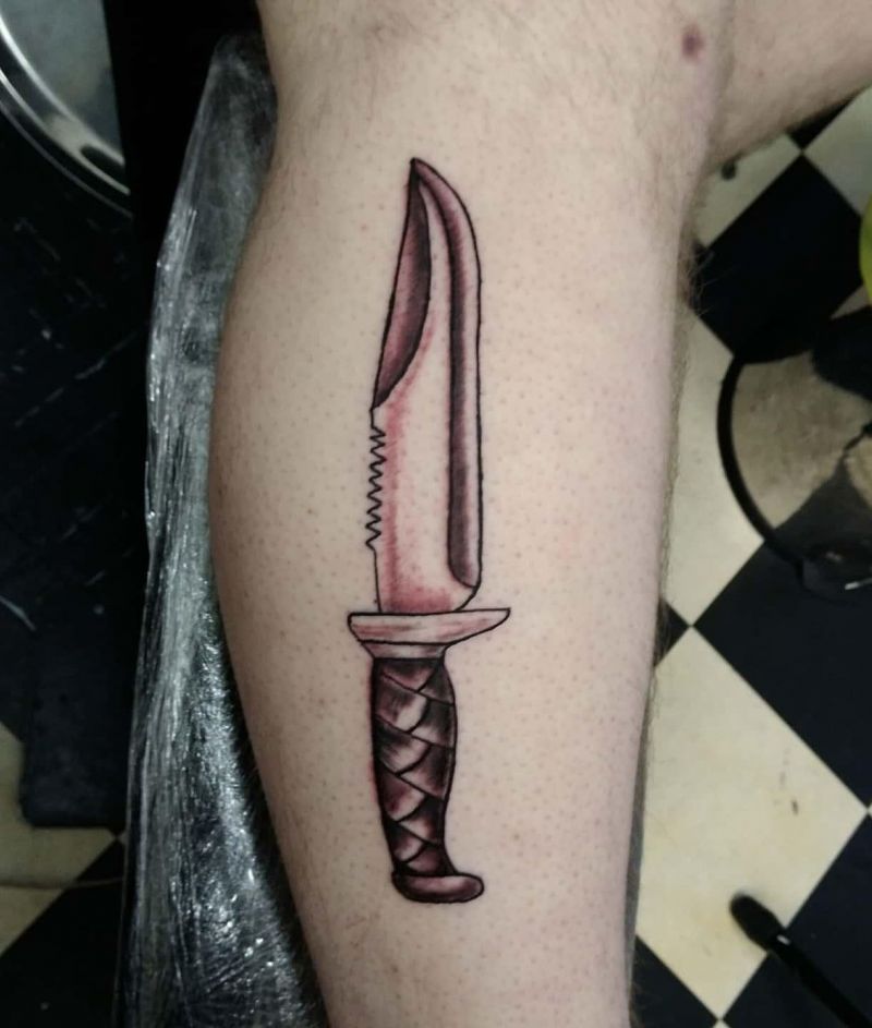 30 Unique Bowie Knife Tattoos For Your Inspiration