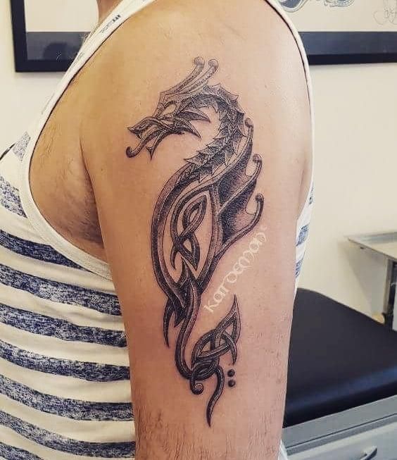 30 Unique Celtic Dragon Tattoos For Your Inspiration