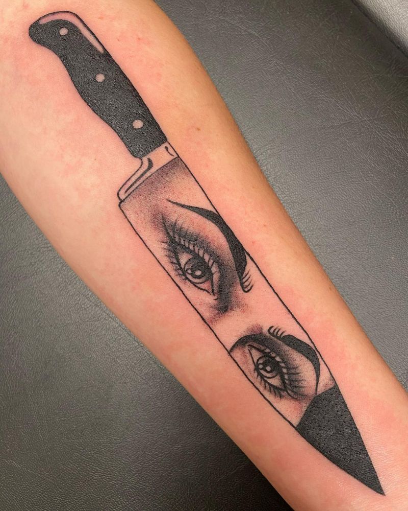 30 Unique Chef Knife Tattoos You Must Love