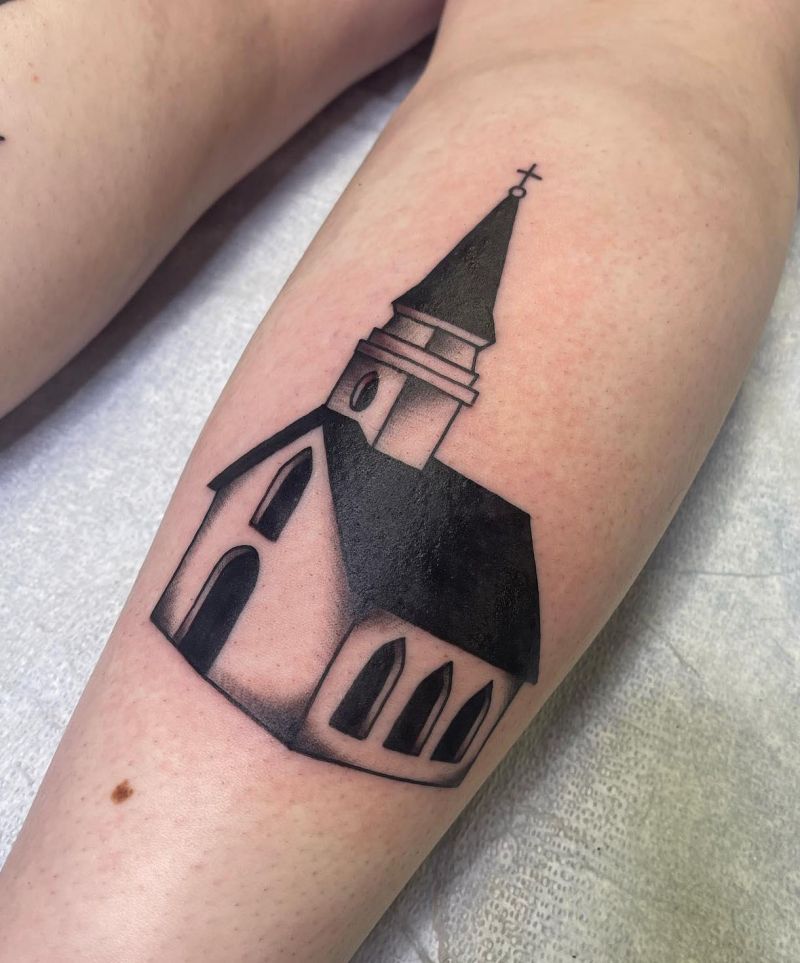 30 Unique Church Tattoos You Can Copy