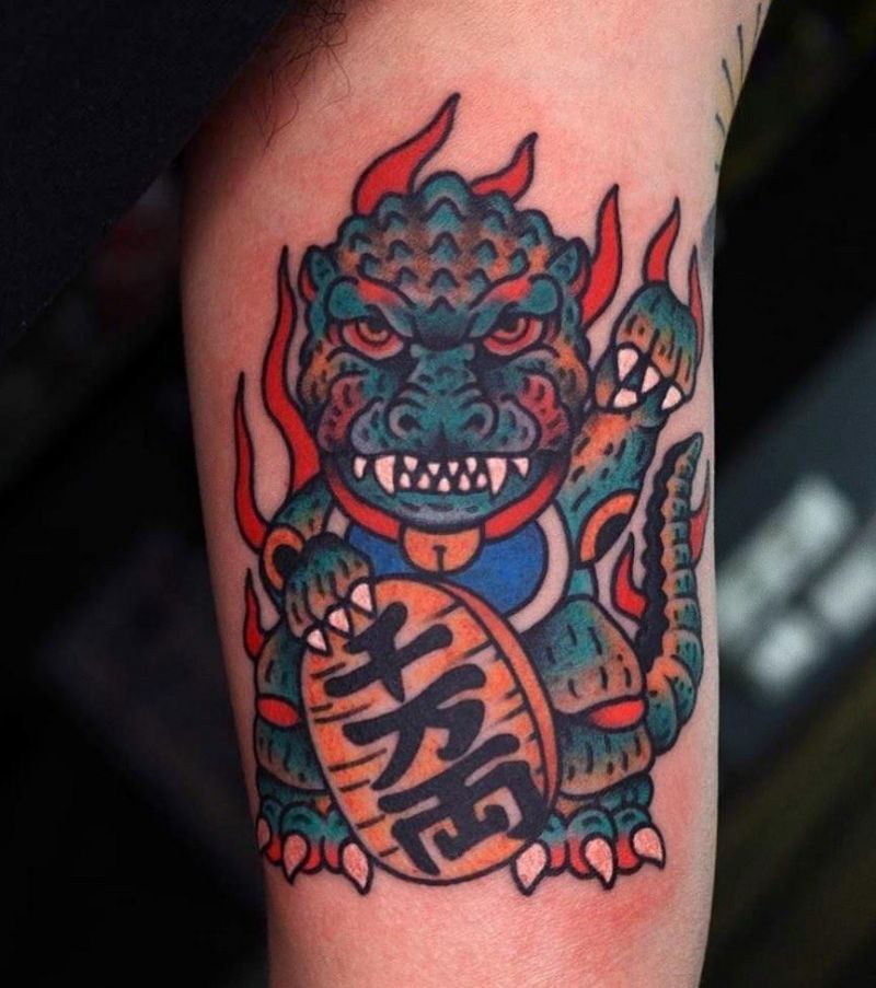 30 Unique Godzilla Tattoos Make You Attractive