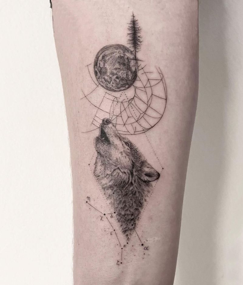 30 Great Howling Wolf Tattoos For Your Inspiration