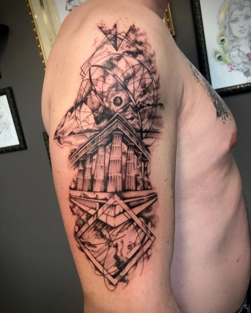 30 Unique Architecture Tattoos to Inspire You