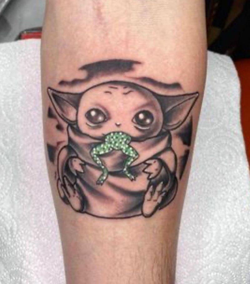 30 Cute Baby Yoda Tattoos You Will Love