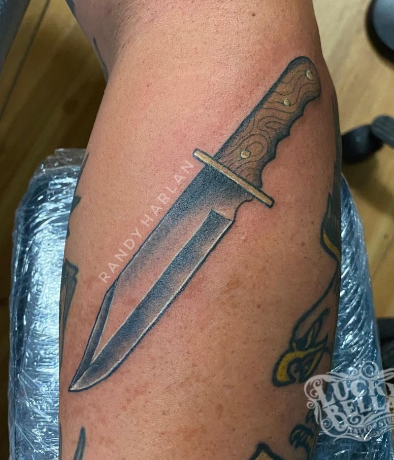 30 Unique Bowie Knife Tattoos For Your Inspiration