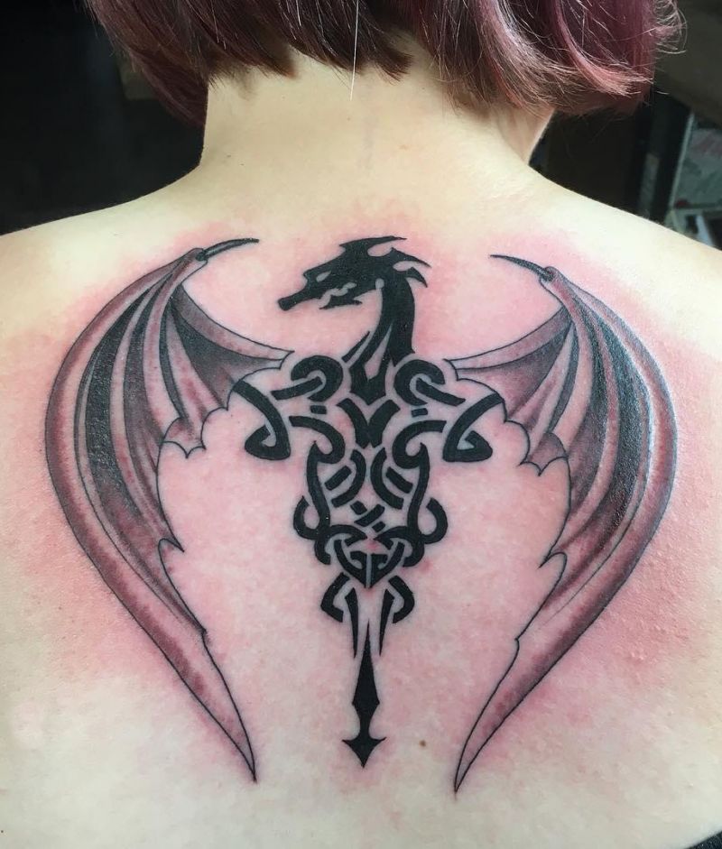 30 Unique Celtic Dragon Tattoos For Your Inspiration