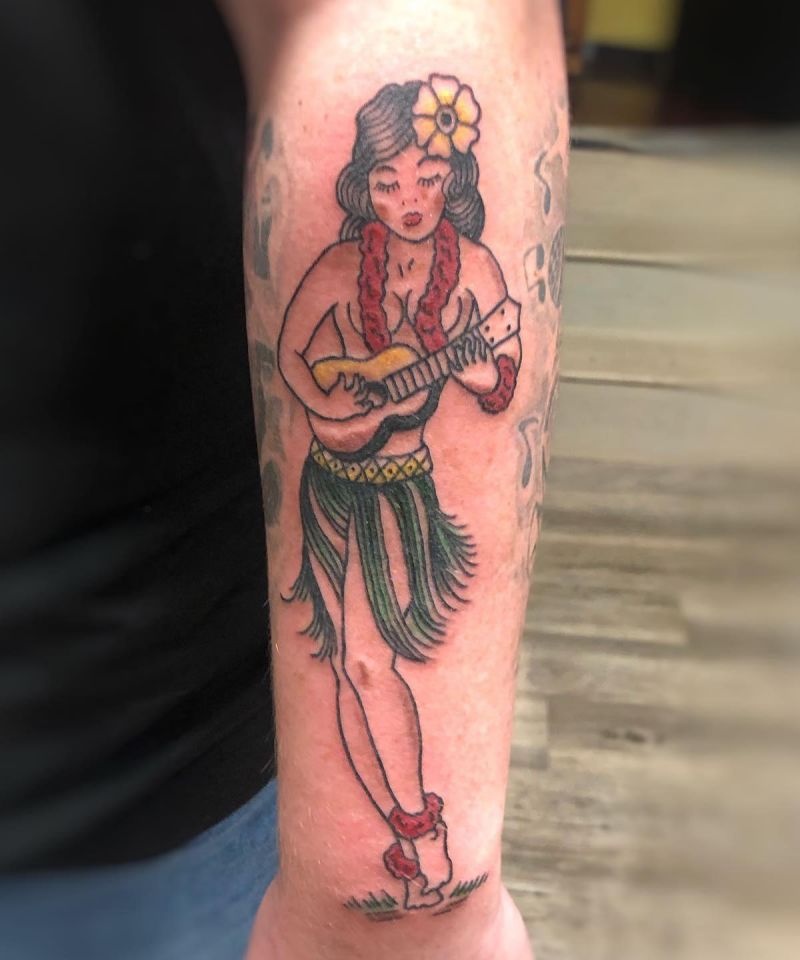 30 Pretty Hula Girl Tattoos You Should Copy