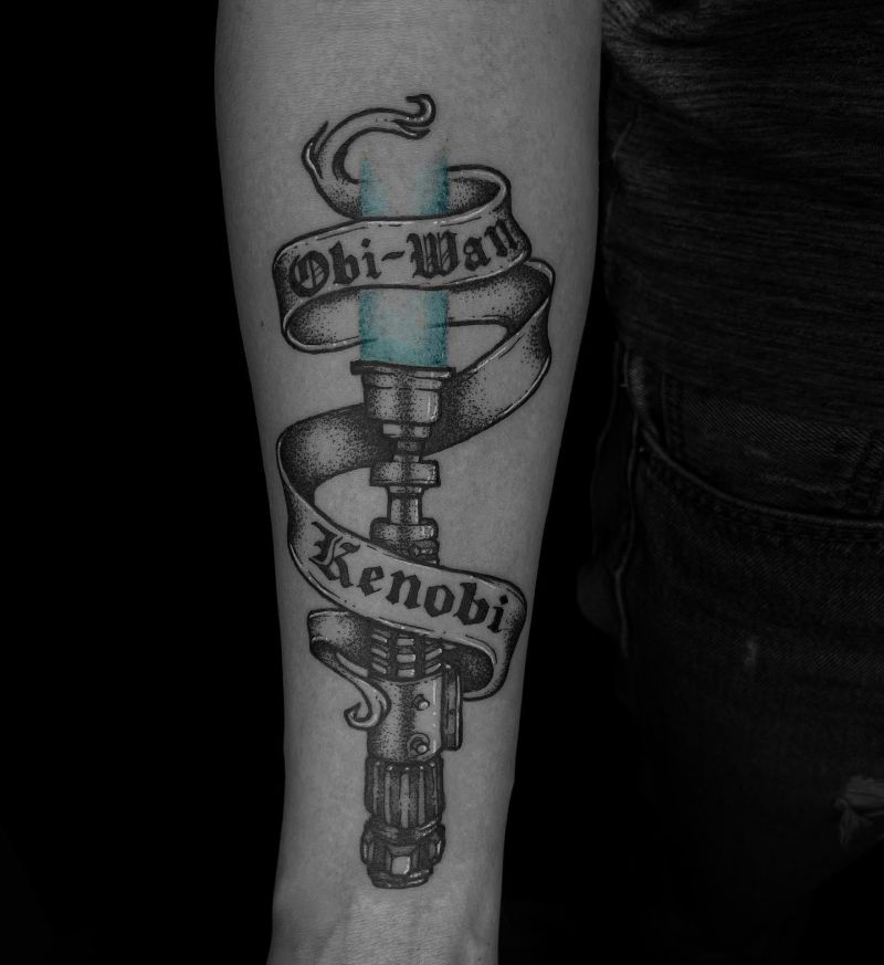 30 Cool Lightsaber Tattoos For Your Inspiration