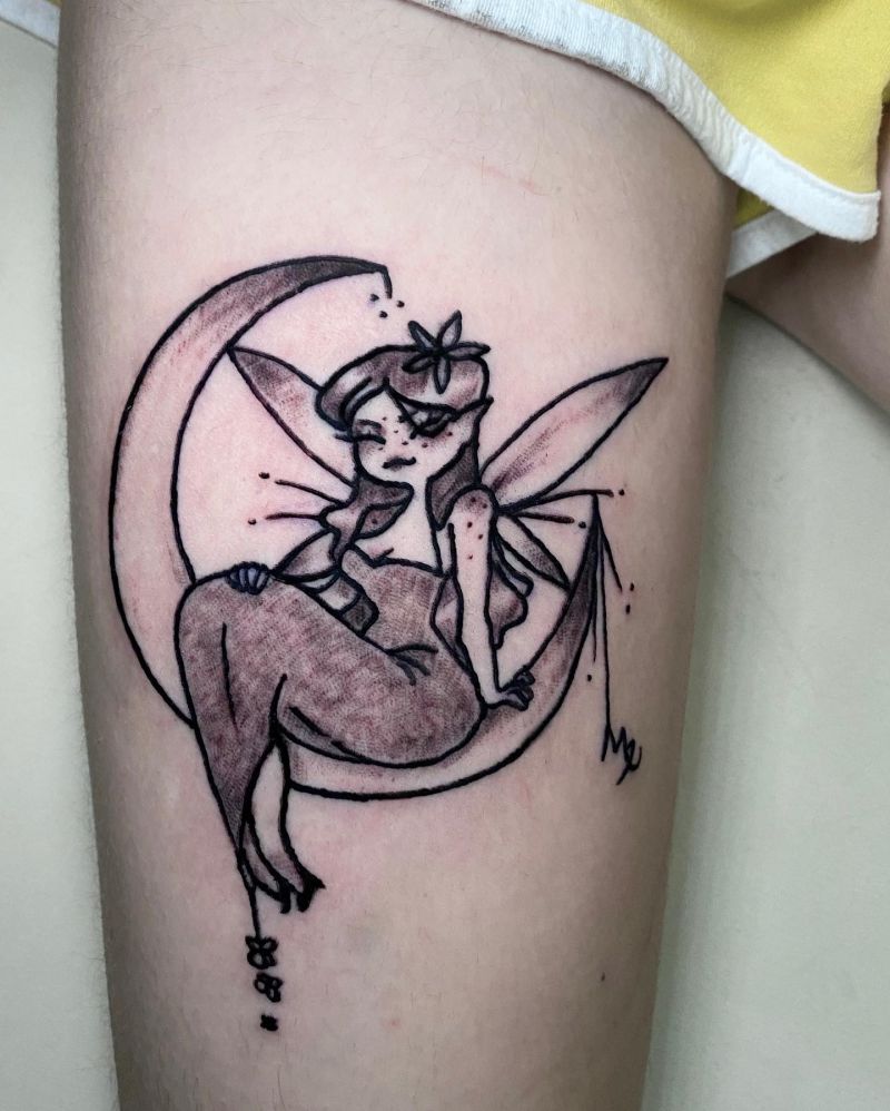 30 Pretty Moon Fairy Tattoos You Can Copy