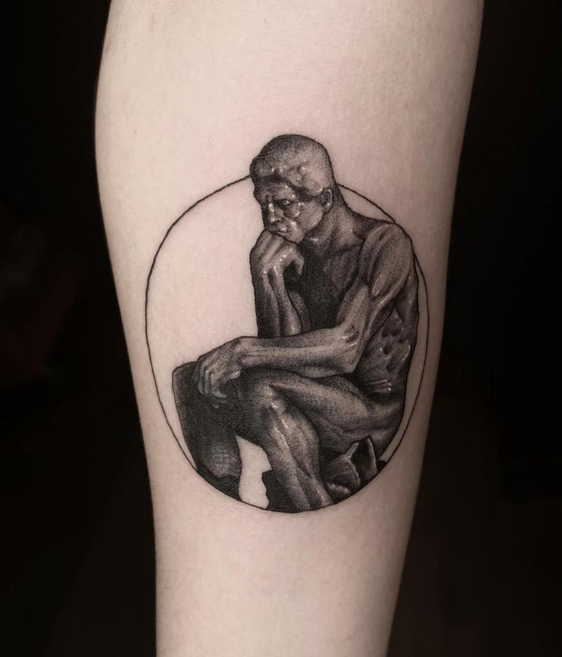 30 Unique Thinker Tattoos For Your Inspiration