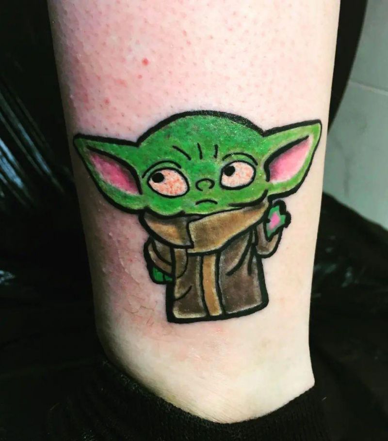 30 Cute Baby Yoda Tattoos You Will Love