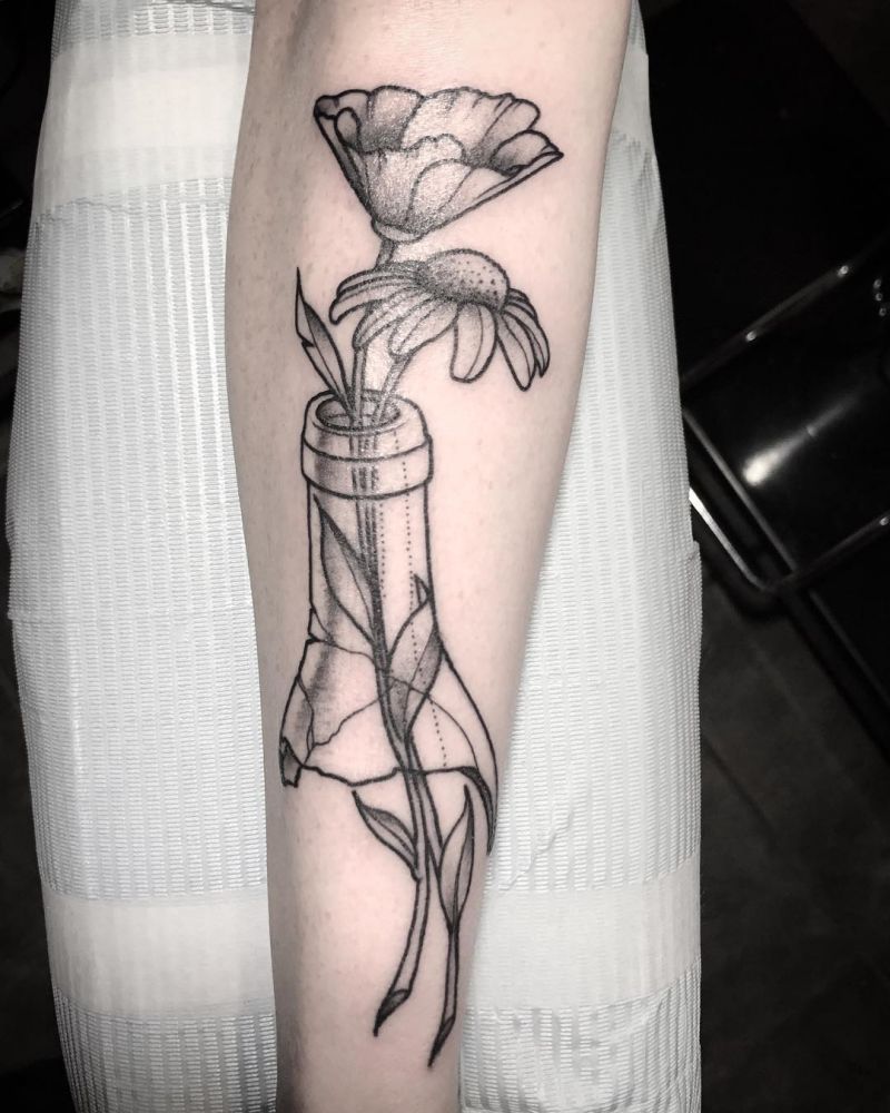 30 Unique Broken Bottle Tattoos to Give You Inspiration